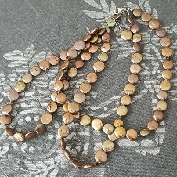 Silpada Brown Pearl Triple Strand Necklace - Picture 7 of 8